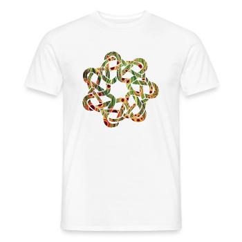 Nœud celtique 9 E 110 - T-shirt homme - blanc - Devant - AI Model Male 178 dark (178cm)