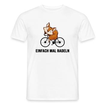 Fahrrad radlos Drahtesel sattelfest radeln - Männer T-Shirt - Weiß - Vorne - AI Model Male 178 dark (178cm)