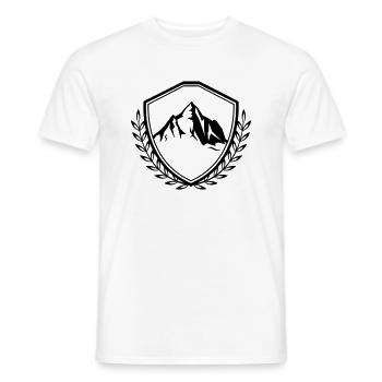 wappen berge - Männer T-Shirt - Weiß - Vorne - AI Model Male 178 dark (178cm)
