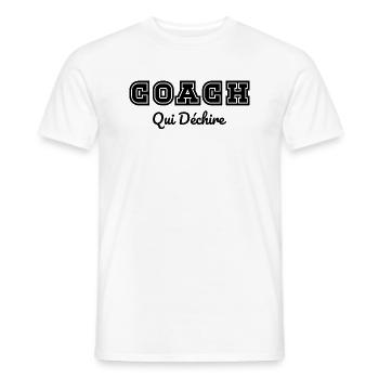 Coach Qui Déchire - T-shirt homme - blanc - Devant - AI Model Male 178 dark (178cm)
