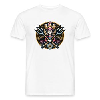 Mädchen vom Dorf Logo - Männer T-Shirt - Weiß - Vorne - AI Model Male 178 dark (178cm)