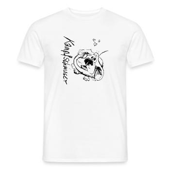Hund Kampfschmuser Lustig Hundebesitzer Humor - Männer T-Shirt - Weiß - Vorne - AI Model Male 178 dark (178cm)