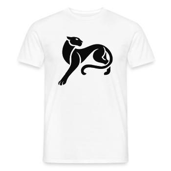 panthère - T-shirt homme - blanc - Devant - AI Model Male 178 dark (178cm)