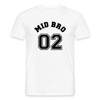 Mid Bro 02 - Middle Brother - Männer T-Shirt - Weiß - Vorne - AI Model Male 178 dark (178cm)