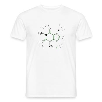 Molécule de caféine - T-shirt homme - blanc - Devant - AI Model Male 178 dark (178cm)