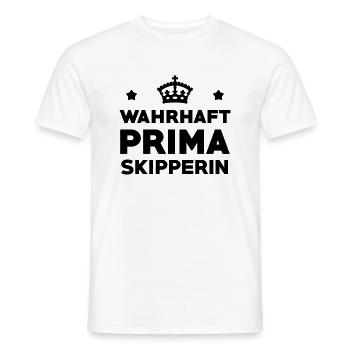 Skipper / Skipperin / Segeln / Windsurfen / Boot - Männer T-Shirt - Weiß - Vorne - AI Model Male 178 dark (178cm)