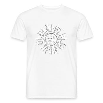 Moon sun moon sun - Men's T-Shirt - white - Front - AI Model Male 178 dark (178cm)