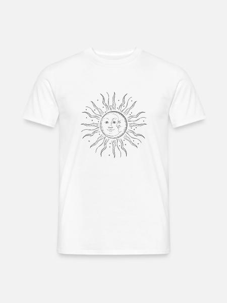 Mond Sonne Moon Sun - Männer T-Shirt - Weiß