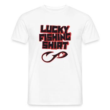 Lucky Fishing Shirt Angler Angeln - Männer T-Shirt - Weiß - Vorne - AI Model Male 178 dark (178cm)