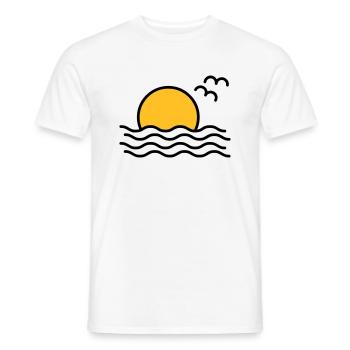 sunset - Men's T-Shirt - white - Front - AI Model Male 178 dark (178cm)