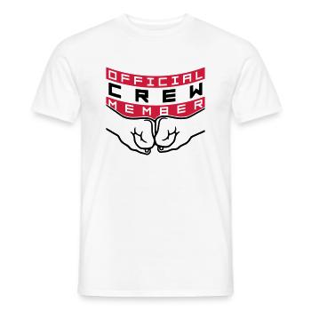 Membre d'équipage officiel - T-shirt homme - blanc - Devant - AI Model Male 178 dark (178cm)