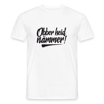 Obber heid nämmer fränkisch Franken - Männer T-Shirt - Weiß - Vorne - AI Model Male 178 dark (178cm)