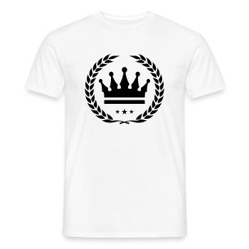 crown wreath icon - Men's T-Shirt - white - Front - AI Model Male 178 dark (178cm)