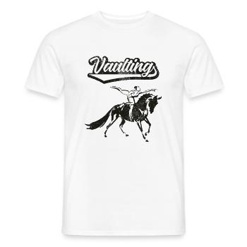 Saut à cheval de saut à cheval - T-shirt homme - blanc - Devant - AI Model Male 178 dark (178cm)