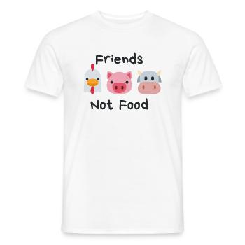 Amis pas de nourriture - T-shirt homme - blanc - Devant - AI Model Male 178 dark (178cm)