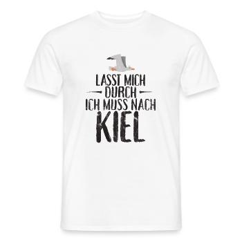 Lasst mich durch ich muss nach Kiel Möwe - Männer T-Shirt - Weiß - Vorne - AI Model Male 178 dark (178cm)