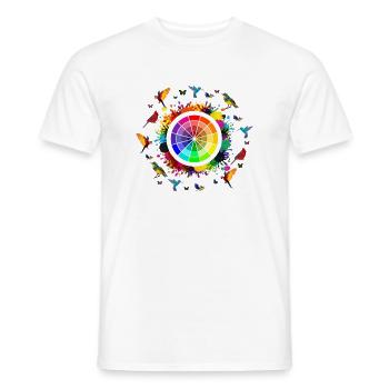 explosion of Rainbows , Rainbow, Rainbow t shirts - Men's T-Shirt - white - Front - AI Model Male 178 dark (178cm)