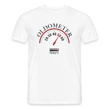 Oldometer 58e anniversaire - T-shirt homme - blanc - Devant - AI Model Male 178 dark (178cm)