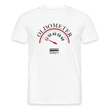 Oldometer 22ème anniversaire - T-shirt homme - blanc - Devant - AI Model Male 178 dark (178cm)