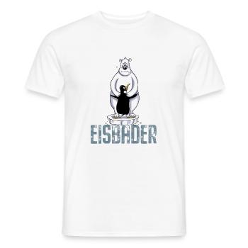 Eisbader Eisbär Pinguin Eisbaden Sauna Spa Eis - Männer T-Shirt - Weiß - Vorne - AI Model Male 178 dark (178cm)