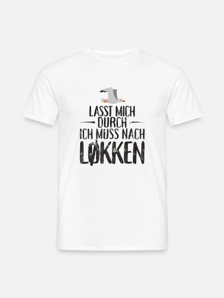 Lasst mich durch nach Løkken Loekken Möwe - Männer T-Shirt - Weiß