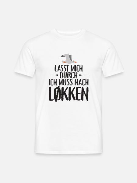 Lasst mich durch nach Løkken Loekken Möwe - Männer T-Shirt - Weiß