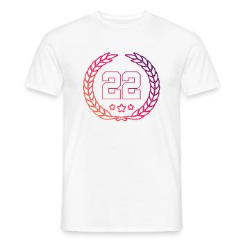 Couronne de 22 chiffres - T-shirt homme - blanc - Devant - AI Model Male 178 dark (178cm)
