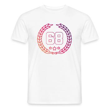 68 Zahl Kranz - Männer T-Shirt - Weiß - Vorne - AI Model Male 178 dark (178cm)