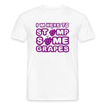 I'm Here To Stomp Some Grapes 2 - Men's T-Shirt - white - Front - AI Model Male 178 dark (178cm)