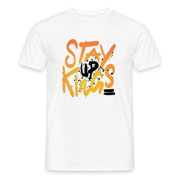 Stay Up Kings ! Only One Place - T-shirt homme - blanc - Devant - AI Model Male 178 dark (178cm)