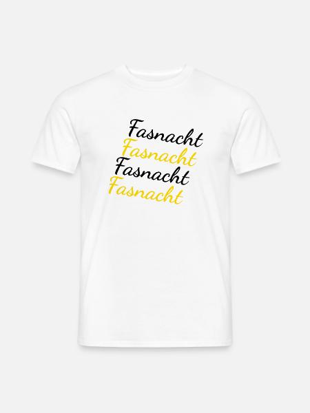 Fasnacht Schwarz Gelb - Männer T-Shirt - Weiß