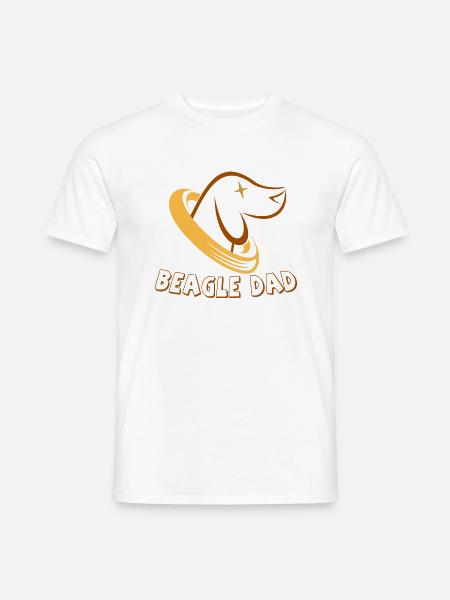 Beagle Dad I Retro Beagle Dad - Männer T-Shirt - Weiß