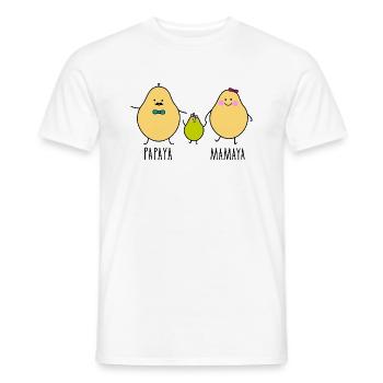Famille Papaya - T-shirt homme - blanc - Devant - AI Model Male 178 dark (178cm)