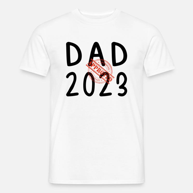 Dad 2023 Geschenk Vater Geschenkidee - Männer T-Shirt - Weiß