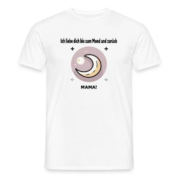 Ich liebe dich bis zum Mond und zurück - Muttertag - Männer T-Shirt - Weiß - Vorne - AI Model Male 178 dark (178cm)