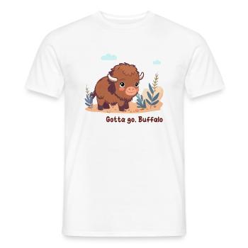 Gotta go, Buffalo - T-shirt homme - blanc - Devant - AI Model Male 178 dark (178cm)