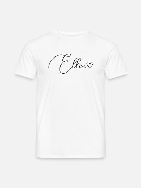 Ellen Achternaam Voornaam Meisje - Heren T-shirt - wit