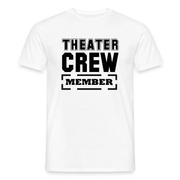 Theaterbemanning lid - Heren T-shirt - wit - Voor - AI Model Male 178 dark (178cm)