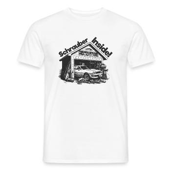 Mechanic, Car Workshop, Garage, Hobbyist, Auto Car - Men's T-Shirt - white - Front - AI Model Male 178 dark (178cm)
