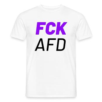 fck et - T-shirt homme - blanc - Devant - AI Model Male 178 dark (178cm)