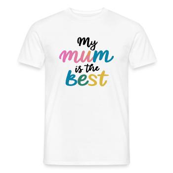 Meine Mama ist die Beste - Männer T-Shirt - Weiß - Vorne - AI Model Male 178 dark (178cm)