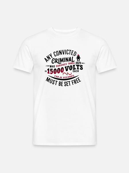 Electric Justice: Freiheit oder Schicksal? - Männer T-Shirt - Weiß