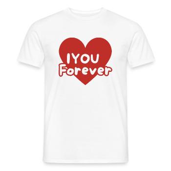 Ich liebe dich für immer - Männer T-Shirt - Weiß - Vorne - AI Model Male 178 dark (178cm)