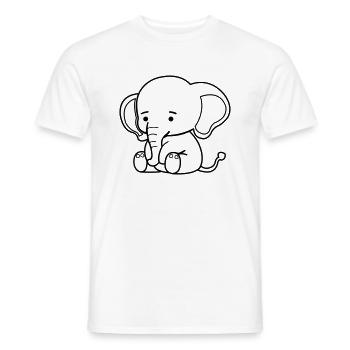 cute elephant - Männer T-Shirt - Weiß - Vorne - AI Model Male 178 dark (178cm)
