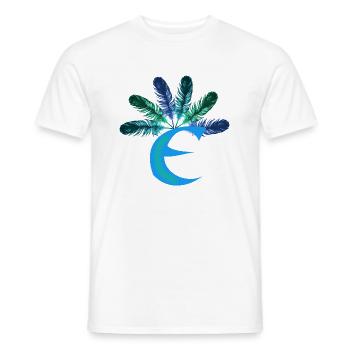 6 federn e - Männer T-Shirt - Weiß - Vorne - AI Model Male 178 dark (178cm)