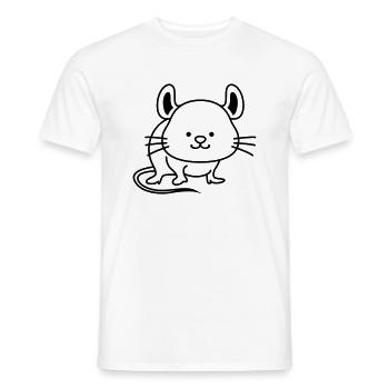 Souris Mignon - T-shirt homme - blanc - Devant - AI Model Male 178 dark (178cm)