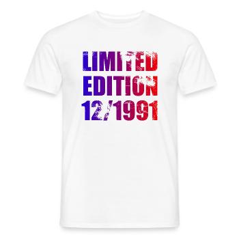 33e anniversaire Edition limitée 12/1991 - T-shirt homme - blanc - Devant - AI Model Male 178 dark (178cm)