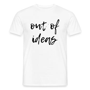 Keine Ideen mehr - Männer T-Shirt - Weiß - Vorne - AI Model Male 178 dark (178cm)
