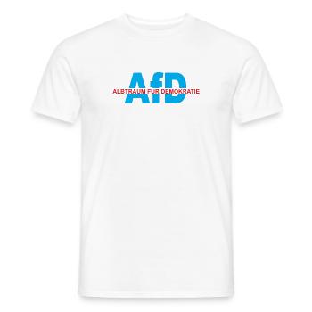 AfD - Albtraum für Demokratie - Männer T-Shirt - Weiß - Vorne - AI Model Male 178 dark (178cm)