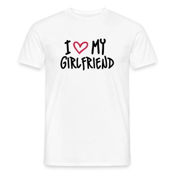 I Love my Girlfriend - Männer T-Shirt - Weiß - Vorne - AI Model Male 178 dark (178cm)